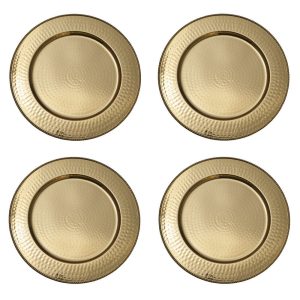 Gold Set of 4 Charger Plates
