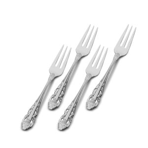Antique Baroque Set of 4 Appetizer Forks