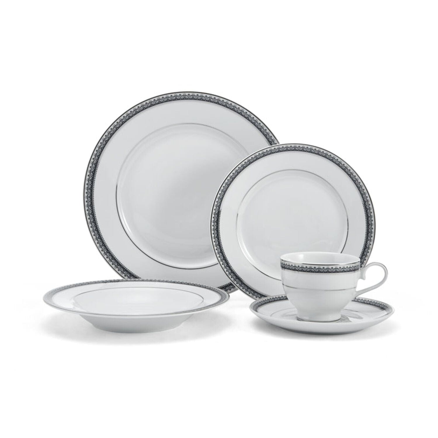 Platinum Crown Cobalt 40 Piece Dinnerware Set. Service for 8 - Image 6