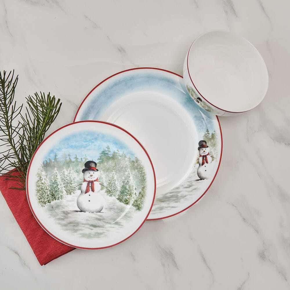 Snowman Enchantment 12 Piece Dinnerware Set. Service for 4 - Image 2