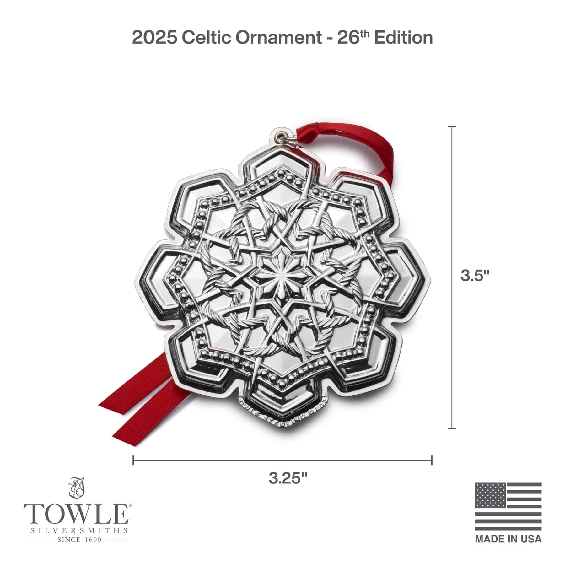 2025 Sterling Celtic Ornament 26th Edition - Image 3