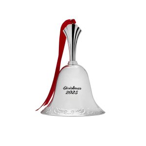 2025 Silver Plate Grande Baroque Bell Ornament 31st Edition
