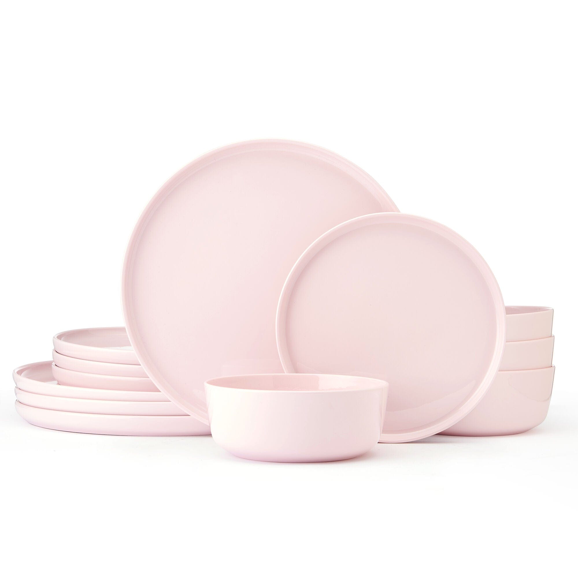 Madison Pink 12 Piece Dinnerware Set. Service for 4