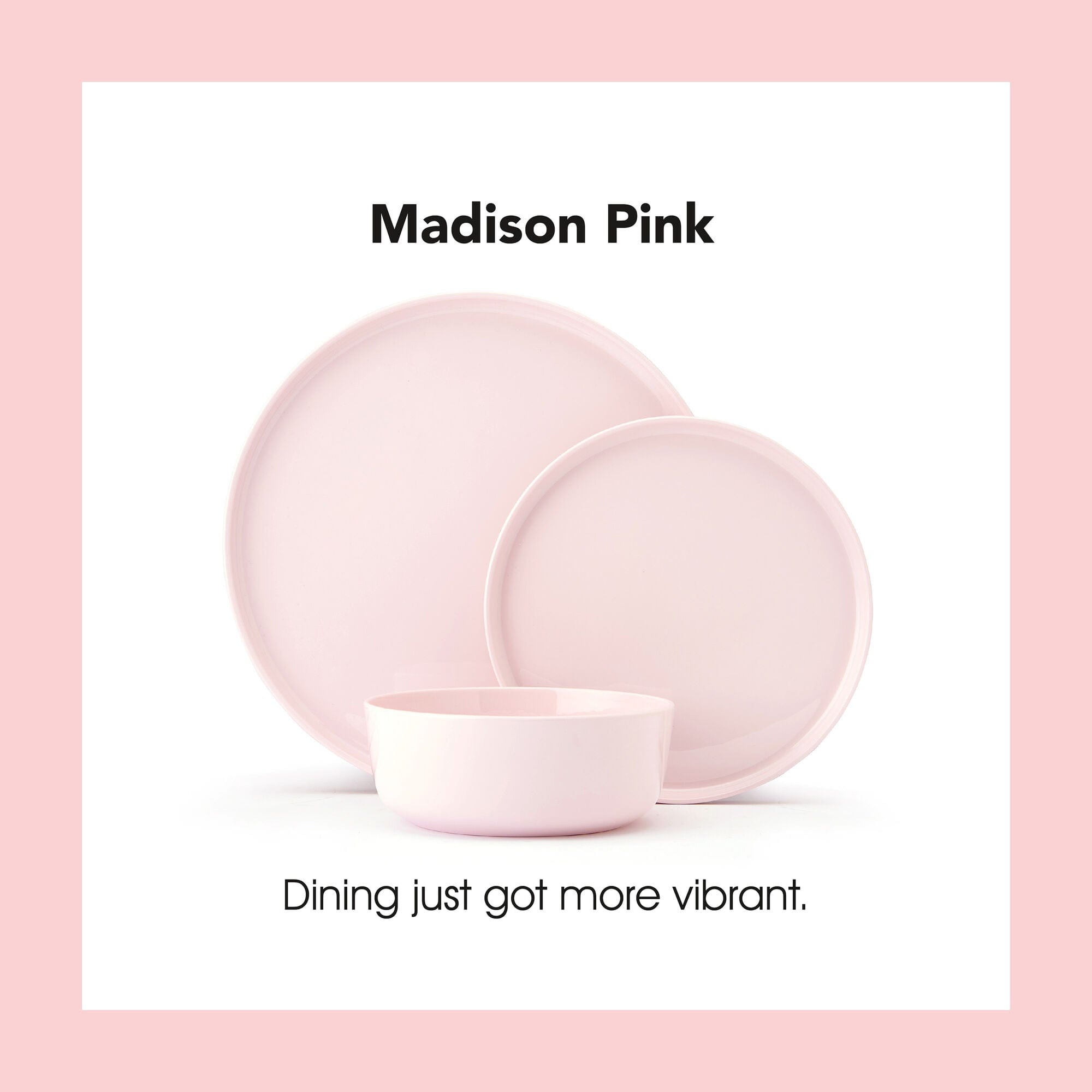 Madison Pink 12 Piece Dinnerware Set. Service for 4 - Image 6