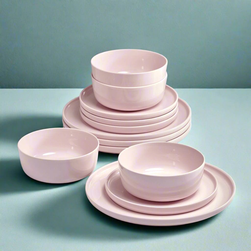 Madison Pink 12 Piece Dinnerware Set. Service for 4 - Image 4