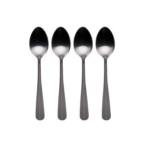 Sable Black Set of 4 Mini Coffee Spoons