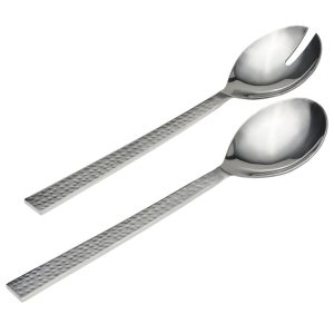 Radiance Hammered Set of 2 Serving Fork and Spoon