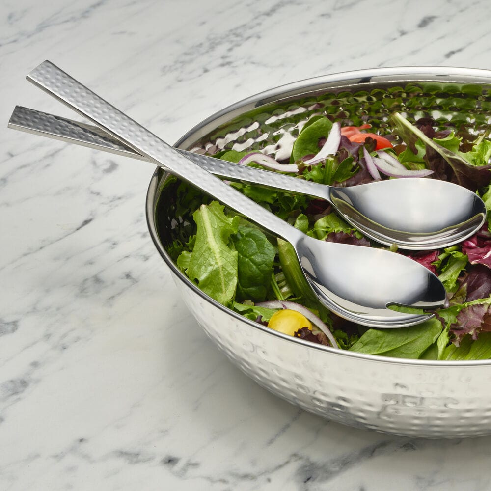 Radiance Hammered Set of 2 Serving Fork and Spoon - Image 2