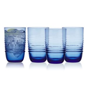 Ciara Cobalt Set of 4 Highball Glasses
