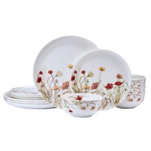 Meadow Serenade 12 Piece Dinnerware Set. Service for 4