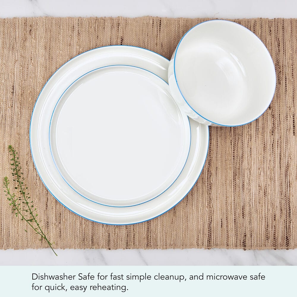 Samantha Blue Rim 12 Piece Dinnerware Set. Service for 4 - Image 9