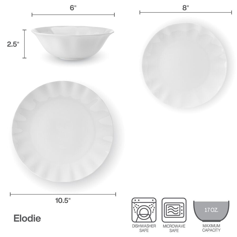 Elodie 12 Piece Dinnerware Set. Service for 4 - Image 3