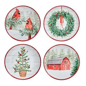 Countryside Christmas Set of 4 Salad Plates