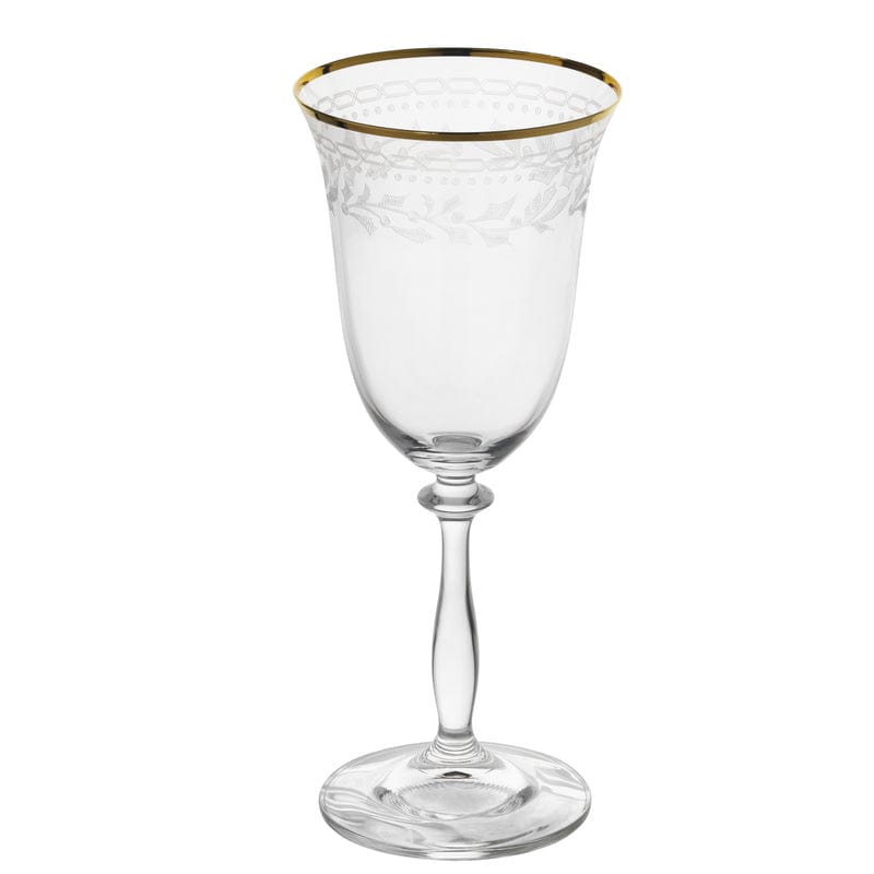 Holiday Traditions Gold Rim Set of 4 Red Wine Glasses - Image 5