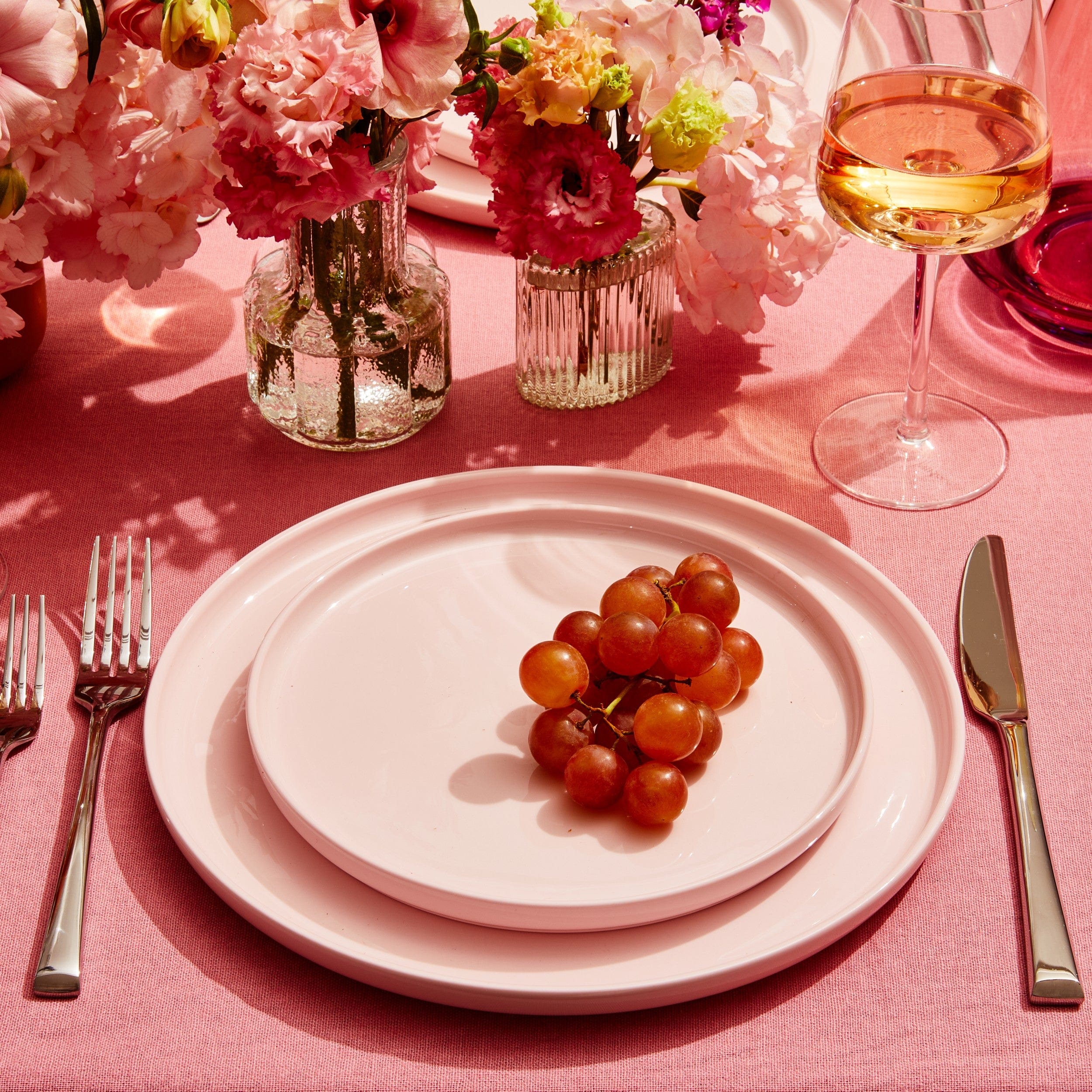 Madison Pink 12 Piece Dinnerware Set. Service for 4 - Image 2