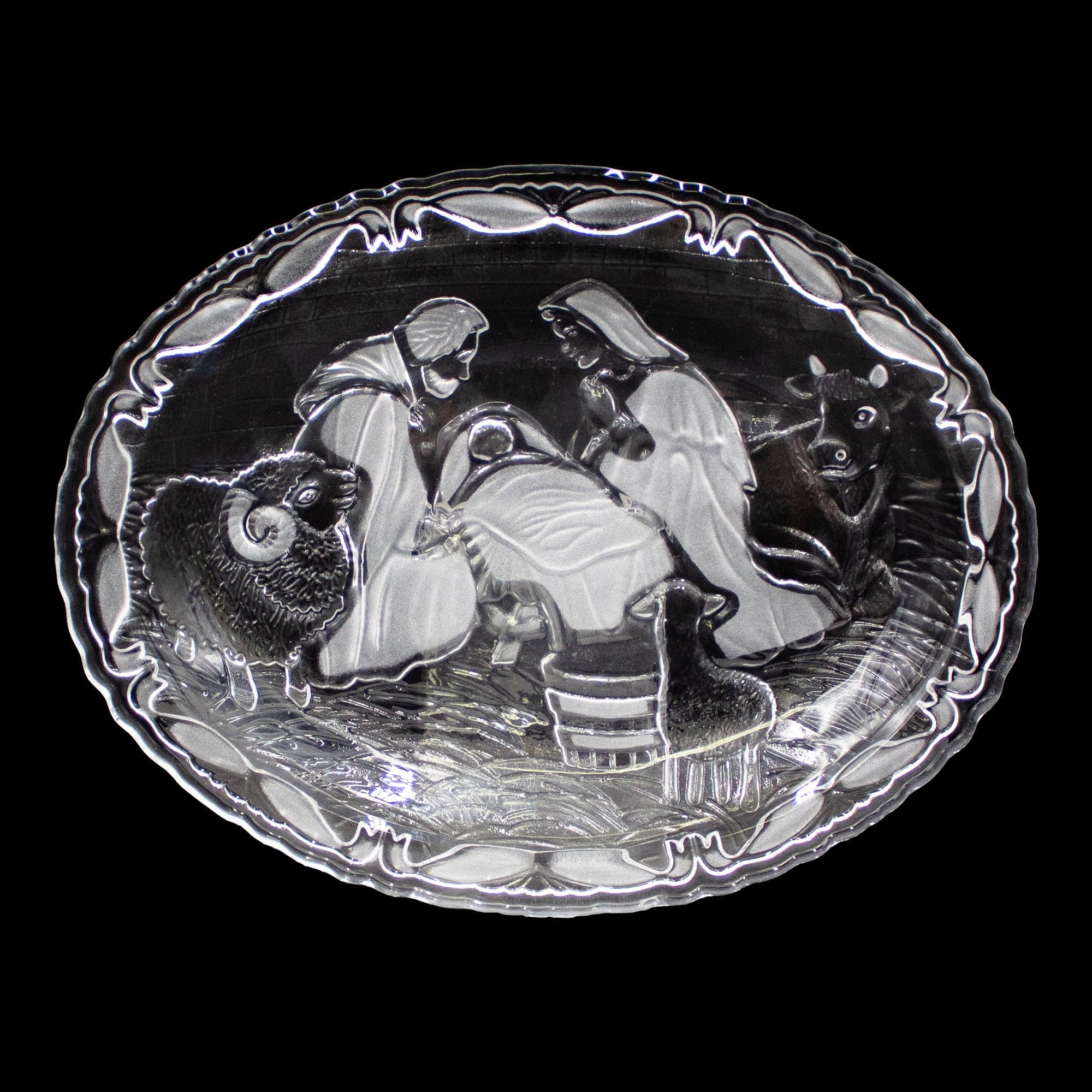 Rejoice Crystal Nativity Small Plate with Stand - Image 2