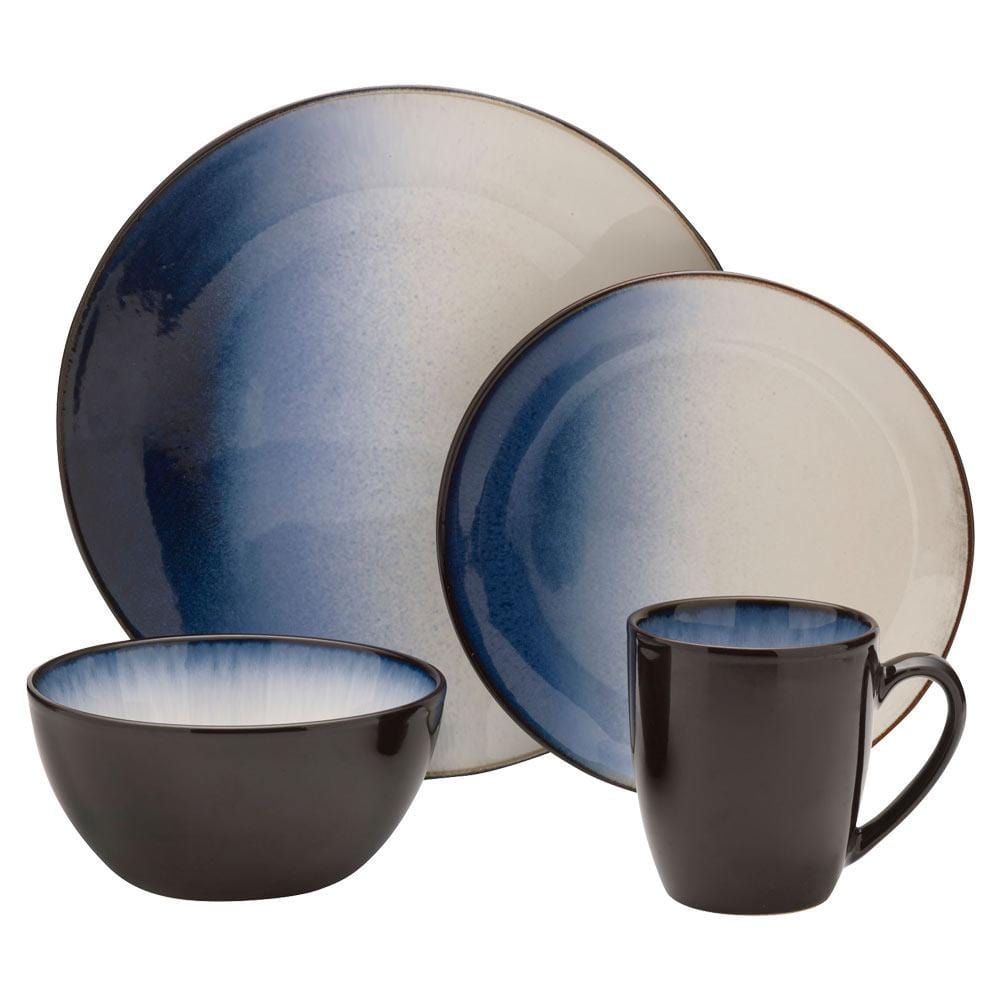 Asher Blue 16 Piece Dinnerware Set. Service for 4 - Image 4