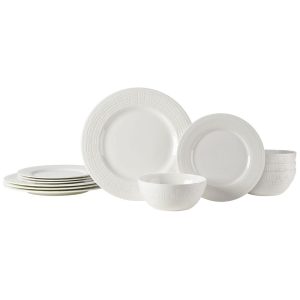 Ashlyn Vegan Bone? 12 Piece Dinnerware Set. Service for 4