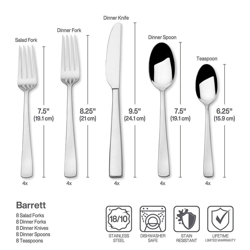 Barrett 45 Piece Flatware Set. Service for 8 - Image 4