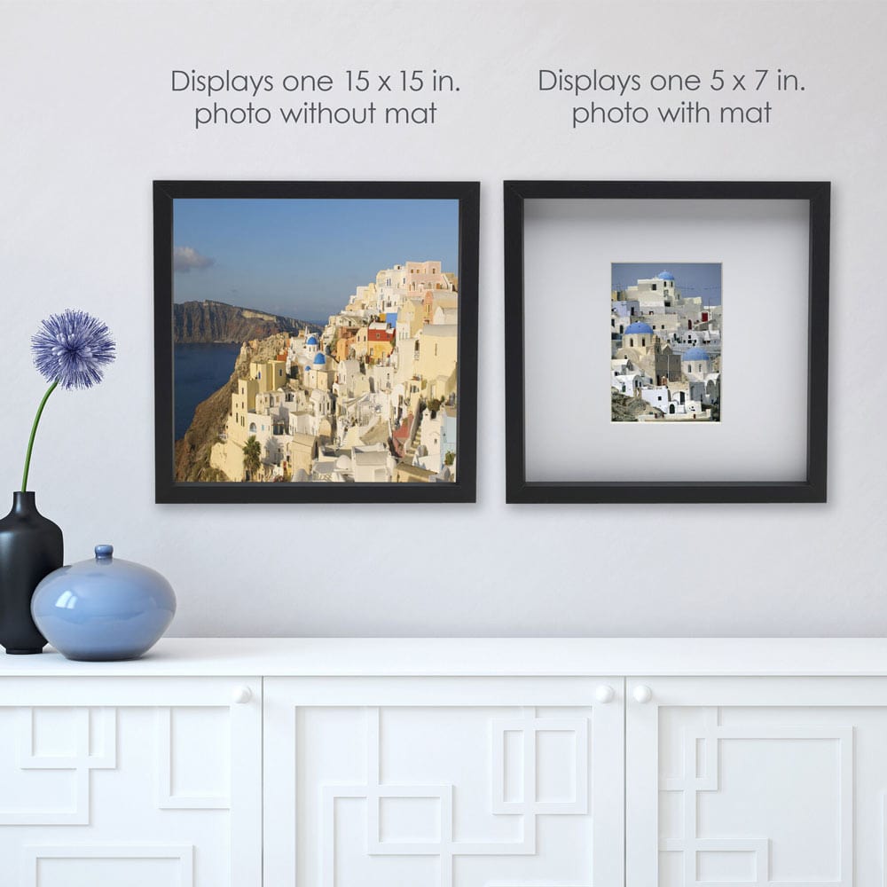 Black 16 x 16 Gallery Frame. Matted to 5 x 7 - Image 4