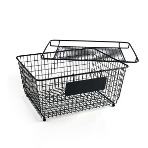 Chalkboard Stacking Storage Basket with Lid