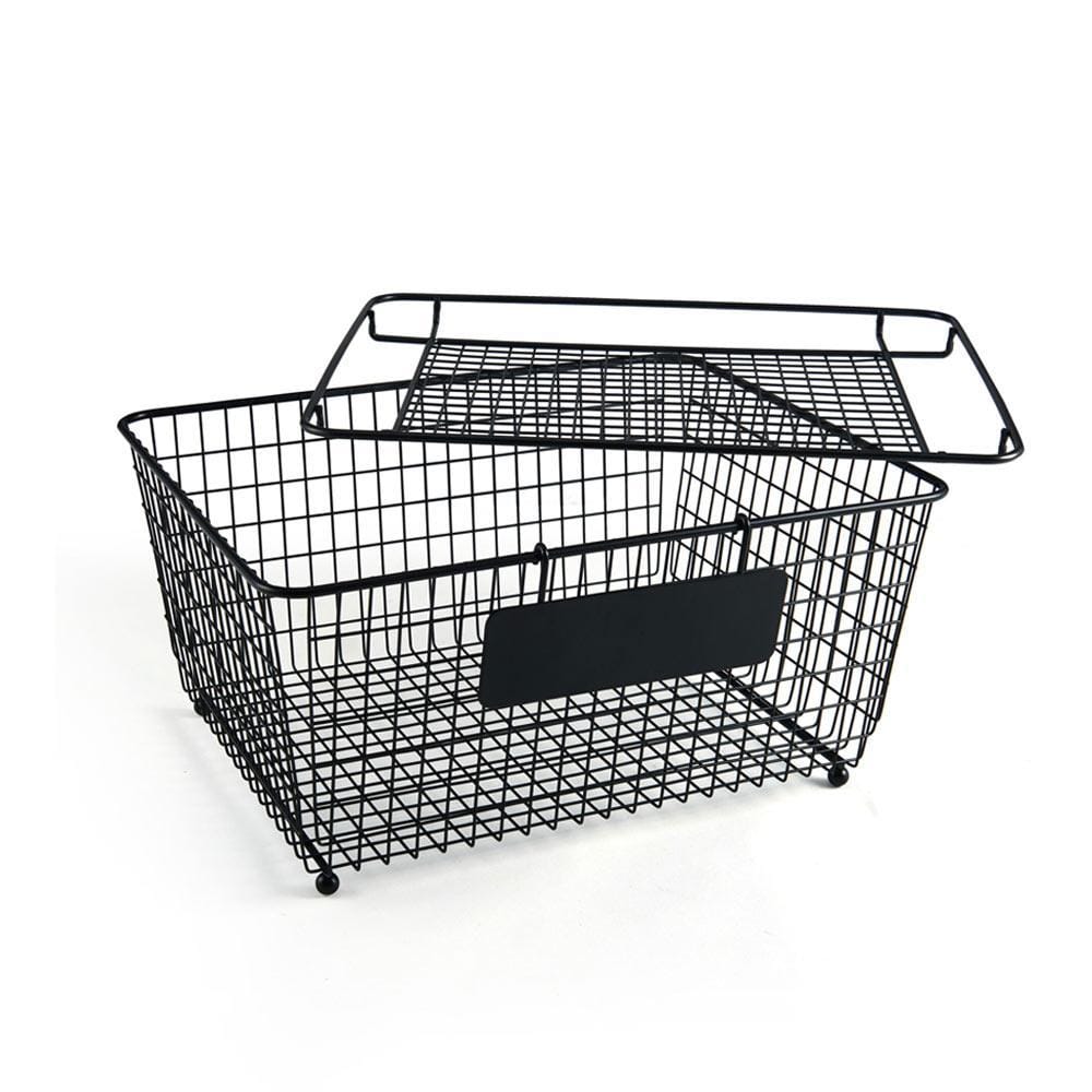 Chalkboard Stacking Storage Basket with Lid