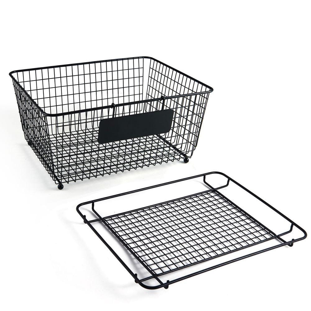 Chalkboard Stacking Storage Basket with Lid - Image 5