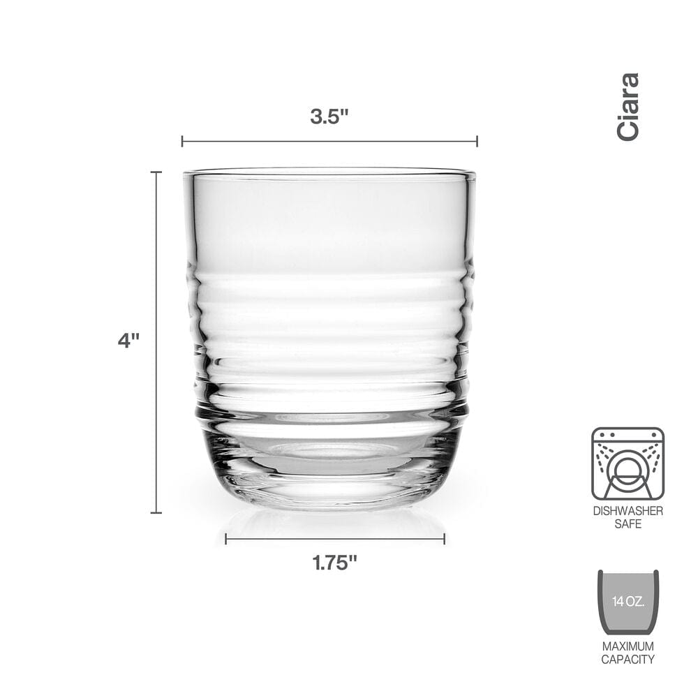 Ciara Set of 4 Double Old Fashioned Whiskey Glasses - Image 3