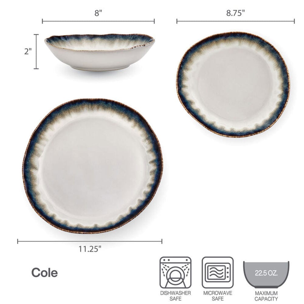 Cole 12 Piece Dinnerware Set. Service for 4 - Image 5