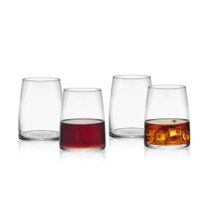 Cora Set of 4 Double Old Fashioned Whiskey Glasses