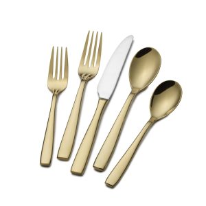 Delano Gold Plated 20 Piece Flatware Set. Service for 4