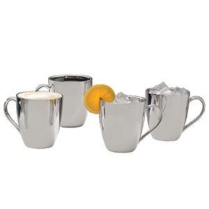 Double Wall Stainless Steel Set of 4 Mugs