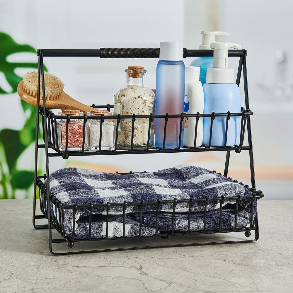 Flax 2 Tier Storage Basket - Image 2