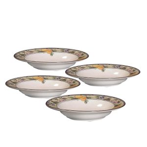 Garden Harvest? Set of 4 Rim Soup Bowls
