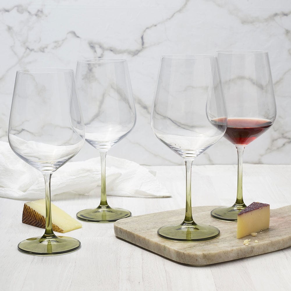 Gianna Ombre Sage Set of 4 Red Wine Glasses - Image 2