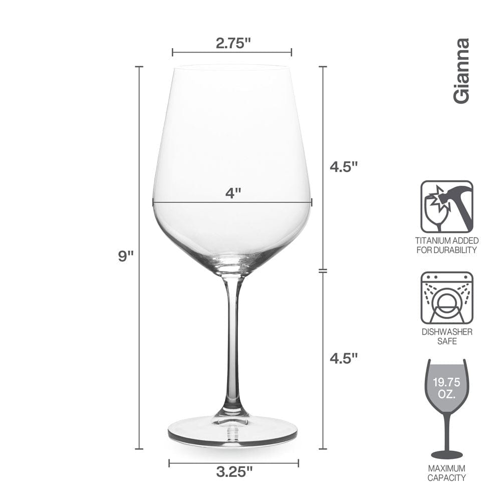 Gianna Ombre Sage Set of 4 Red Wine Glasses - Image 3