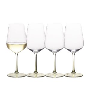 Gianna Ombre Sage Set of 4 White Wine Glasses