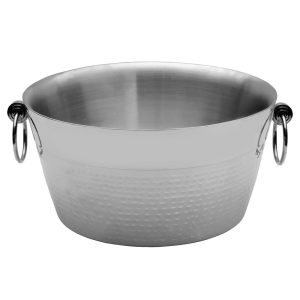 Hammered and Polished Beverage Tub. 12 Quart