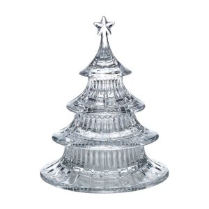 Holiday Treats Crystal Tree Candy Dish