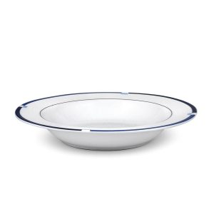 Jet Set Blue Rim Soup Bowl