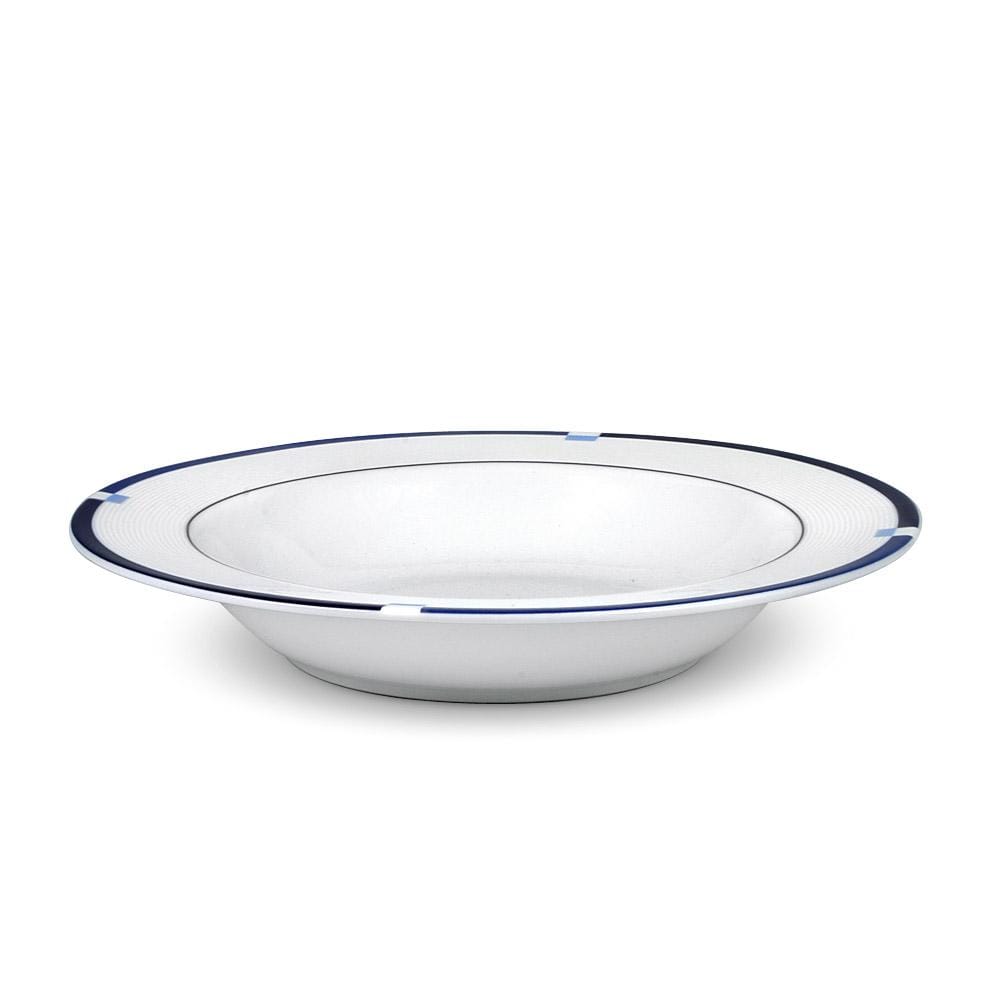 Jet Set Blue Rim Soup Bowl