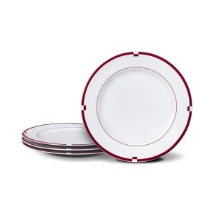 Jet Set Red Set of 4 Salad Plates