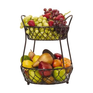 Loop and Lattice 2 Tier Countertop Fruit Storage Basket