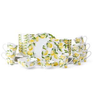 Lemons 40 Piece Dinnerware Set. Service for 8