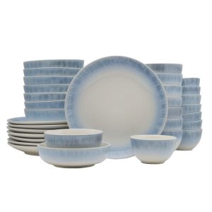 Logan Blue 32 Piece Dinnerware Set. Service for 8