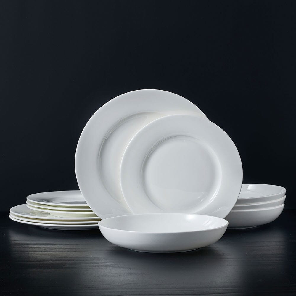 Lucerne White 12 Piece Dinnerware Set. Service for 4 - Image 2