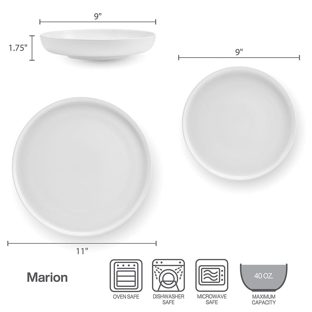 Marion 12 Piece Dinnerware Set. Service for 4 - Image 5