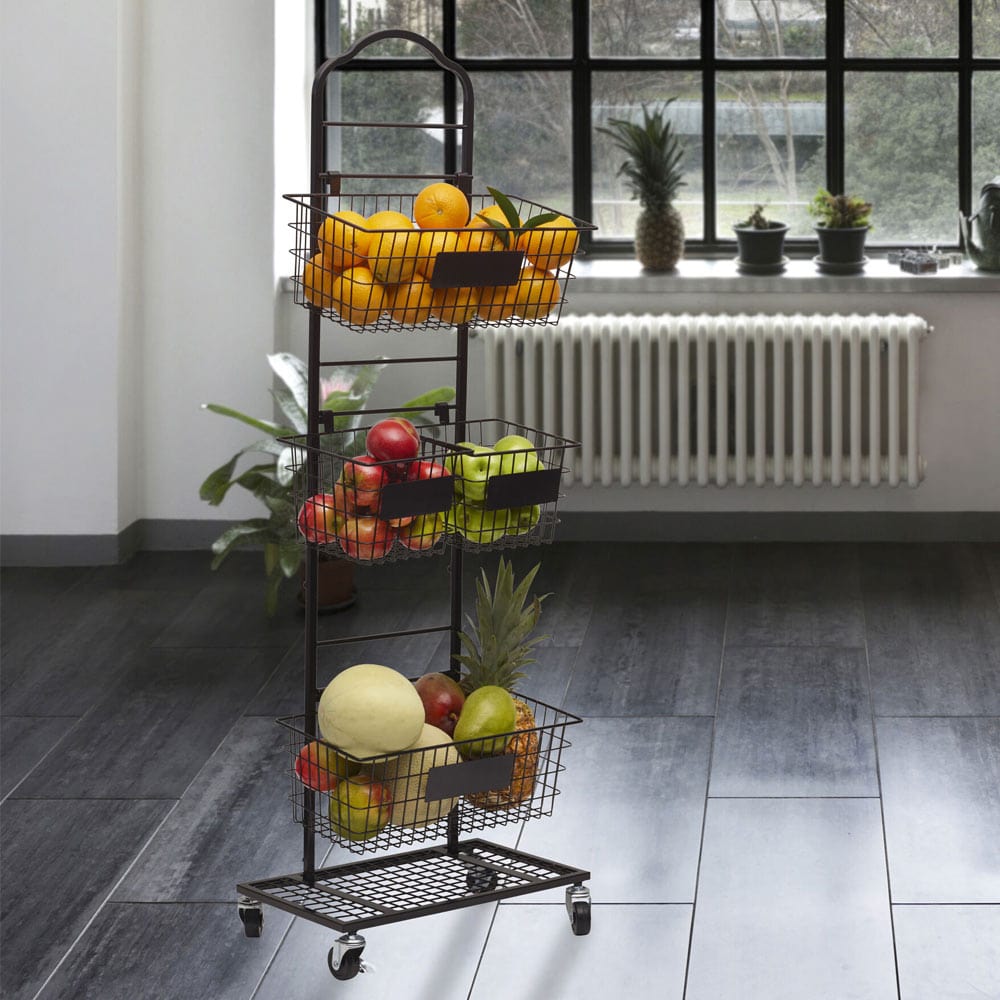 Mercato 3 Tier Adjustable Storage Rack with Chalkboard Plates - Image 3