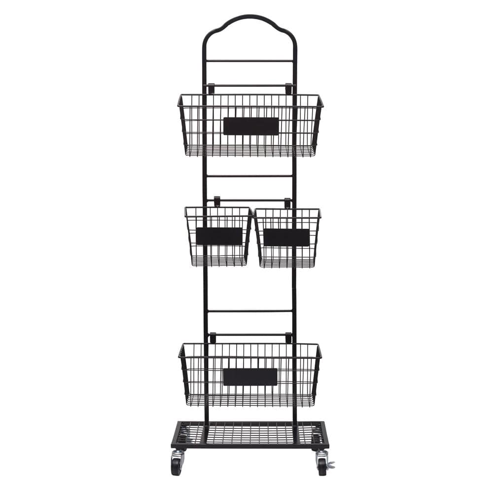 Mercato 3 Tier Adjustable Storage Rack with Chalkboard Plates - Image 5