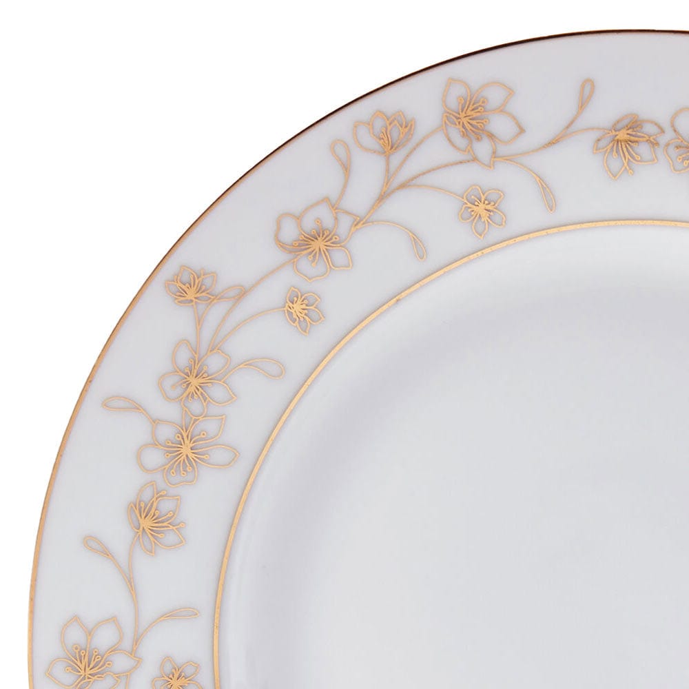 Metallic Floral Gold 32 Piece Dinnerware Set. Service for 8 - Image 4